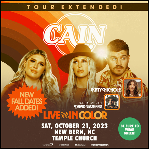 CAIN "Live and In Color" Fall Tour Positive Encouraging KLOVE