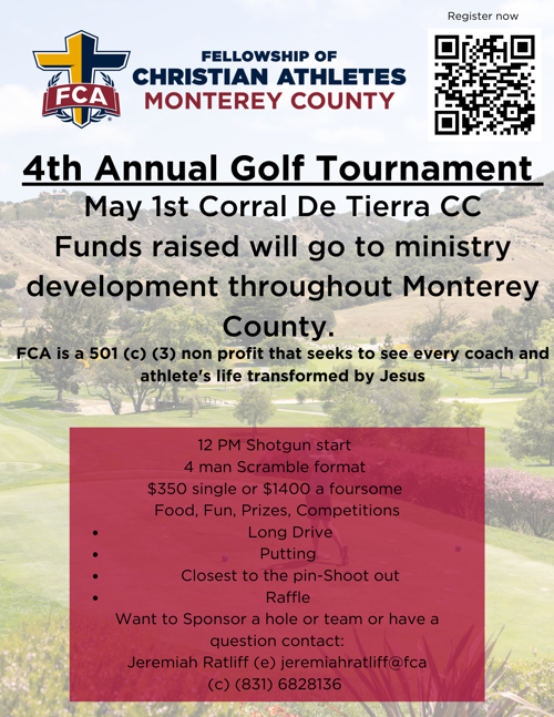 Monterey County FCA Golf tournament Positive Encouraging KLOVE
