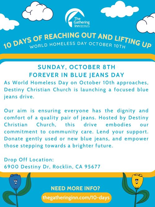 10 Days of Reaching Out and Lifting Up Forever In Blue Jeans Day